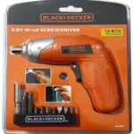 Black and Decker Cordless Screwdriver with 10 Bits, KC3610-B5, 3.6V