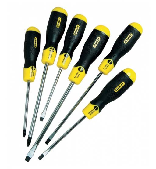 file_1394_7058_3639 STANLEY CUSHION GRIP MAGNETIC TIP SCREW DRIVER SET 6 PCS - Image 1