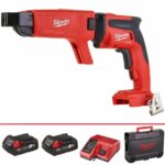 Milwaukee Cordless Screw Gun With Collated Attachment, M18FSGC-202X, Fuel, 18V, 5 Pcs/Kit