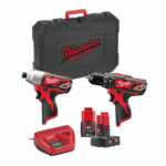Milwaukee Cordless Combi Drill Kit, M12-BPP2B-421C, 12V
