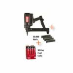 Senco Gas Concrete Nailer With 30000 Pcs Nail and 30 Pcs Gas Fuel Cell, 6V, 15-40MM, Black